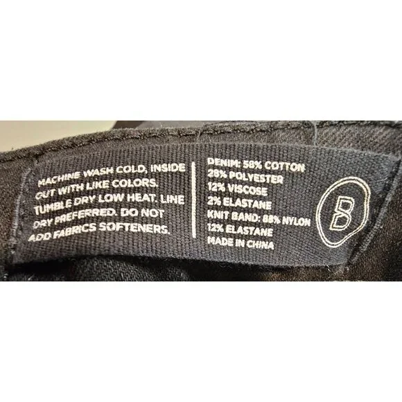 Blanqi Womens‎ 8 Denim Maternity Support Black Skinny Jeans - Picture 14 of 16